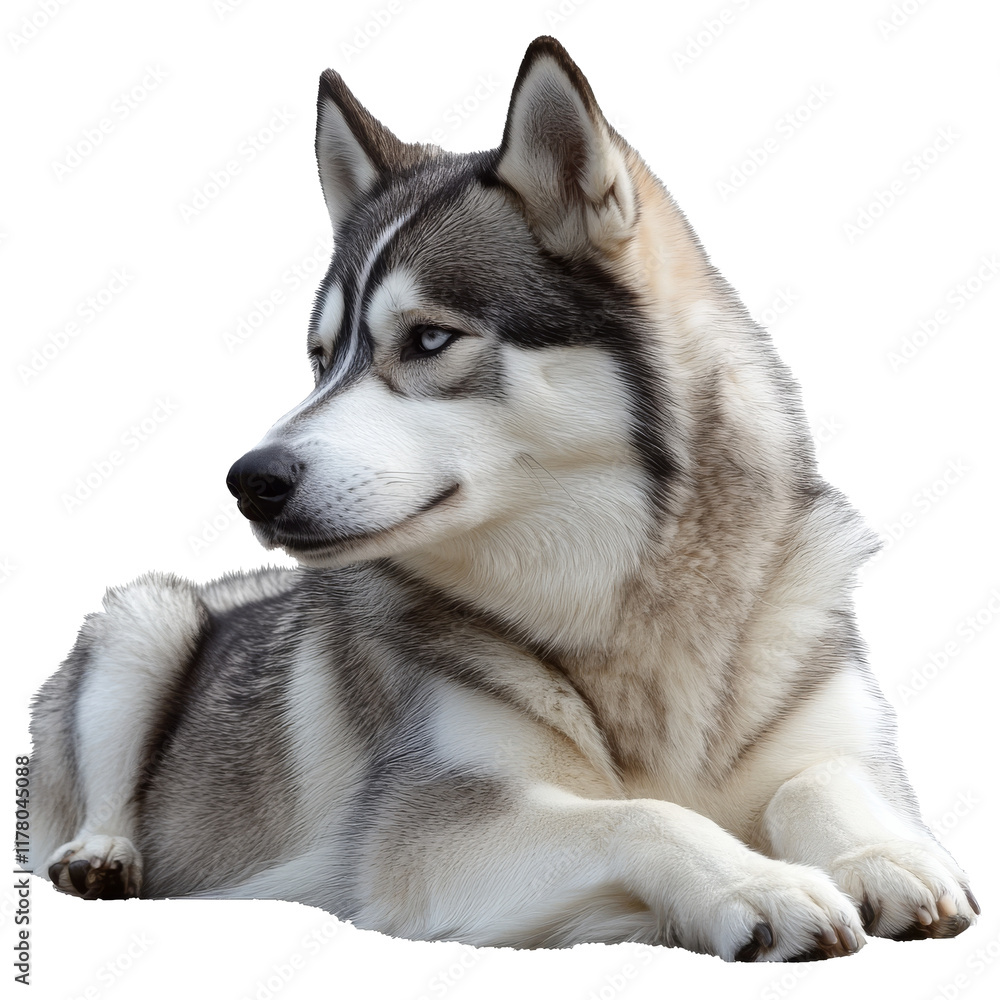 Beautiful husky relaxing in a calm setting Beautiful husky relaxing in a calm setting