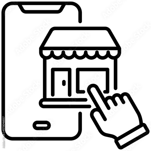 Mobile Shopping Icon