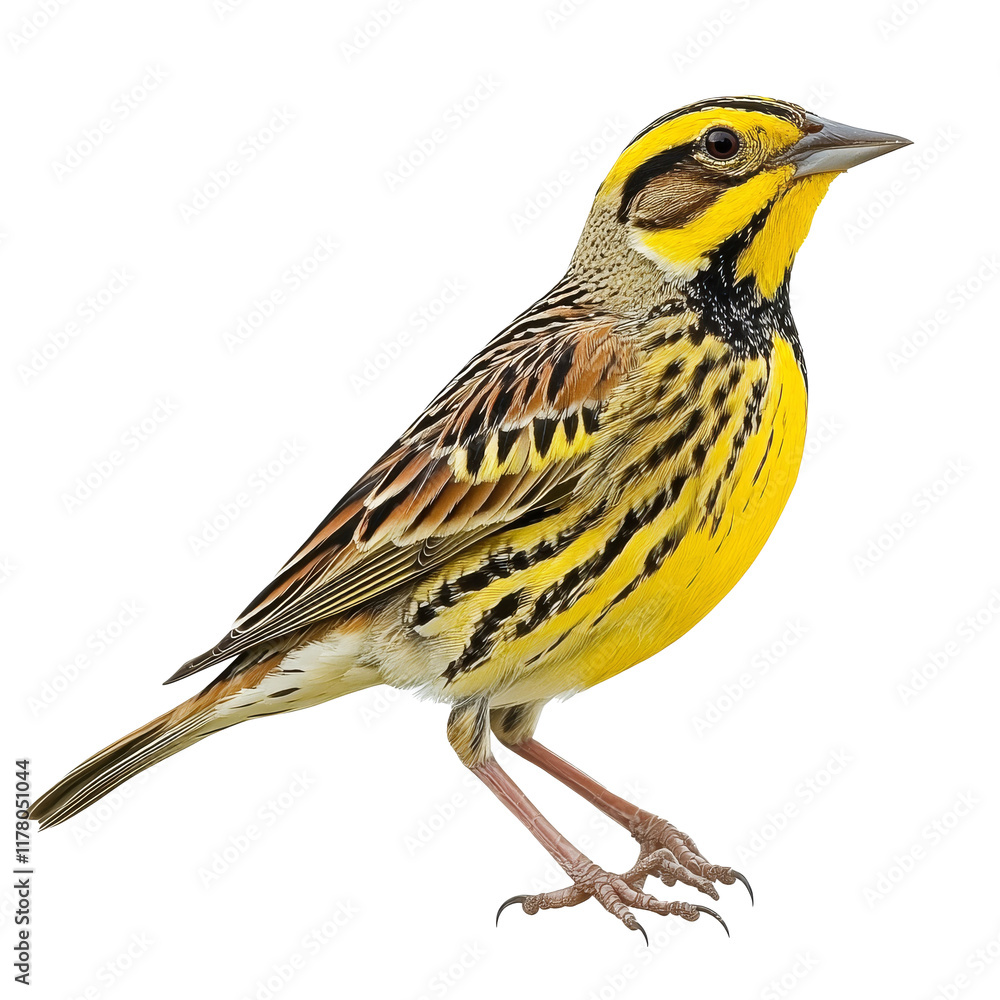 Bright yellow bird resting on a branch in nature Bright yellow bird resting on a branch in nature