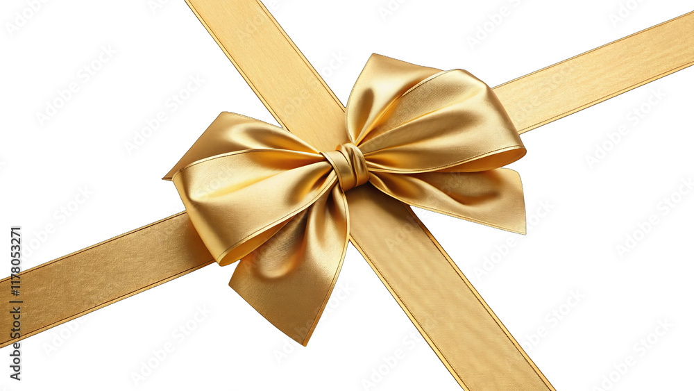 Luxurious gold ribbon bow with a metallic sheen on a transparent background, perfect for premium gift wrapping, holiday decorations, and elegant packaging designs. Luxurious gold ribbon bow with a metallic sheen on a transparent background, perfect for premium gift wrapping, holiday decorations, and elegant packaging designs.