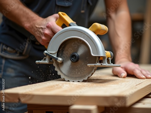 Wallpaper Mural Circular saw cutting wood processing machine for carpenter Torontodigital.ca