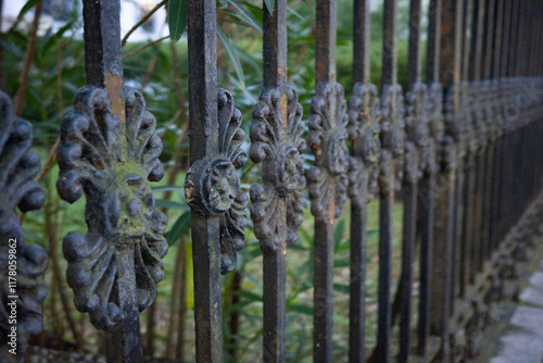 Wrought iron fence photo