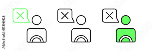 Set line Taxi driver icon isolated on white background. Vector