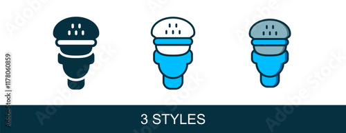 Filled outline Taxi driver icon isolated on white background. Vector