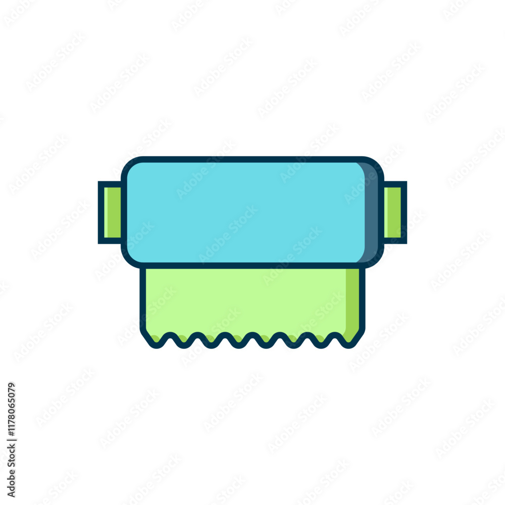 Filled outline Textile fabric roll icon isolated on white background. Roll, mat, rug, cloth, carpet or paper roll icon. Flat filled outline style with shadow. Vector Filled outline Textile fabric roll icon isolated on white background. Roll, mat, rug, cloth, carpet or paper roll icon. Flat filled outline style with shadow. Vector