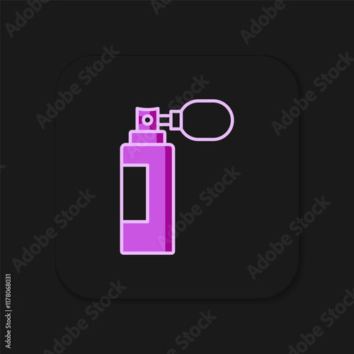Filled outline Perfume icon isolated on black background. Flat filled outline style with shadow. Vector