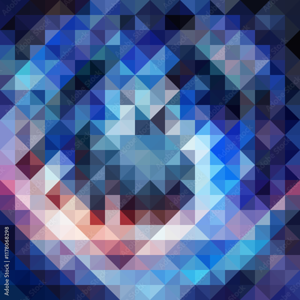 Obraz premium Colorful polygonal abstract background. Low poly effect. Polygon backdrop.
