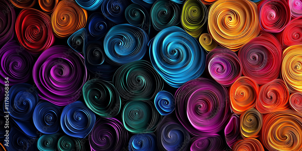 Abstract background with colorful spirals Abstract background with colorful spirals