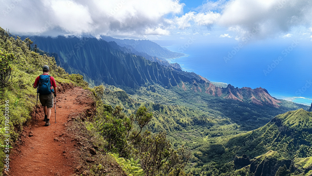 Fototapeta premium Mountain Hiking Vista