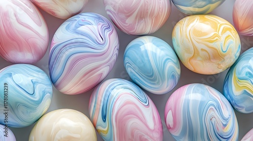 Marbled Easter Egg Color Structures in pastel tones photo