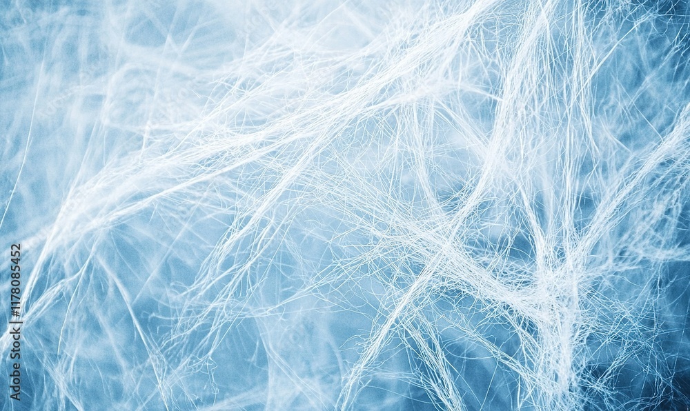 Obraz premium Abstract blue fiber network background for science, tech, or design projects.