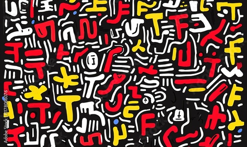 Abstract colorful lines and shapes pattern background for design, wallpaper, or fabric.