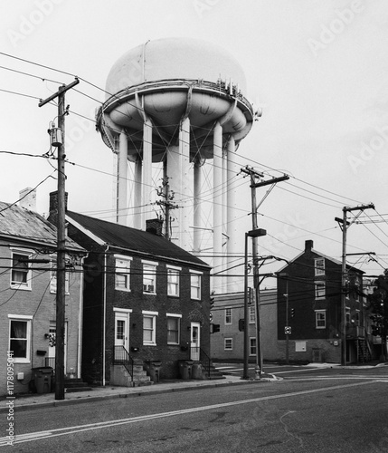 Frederick homes and water tower