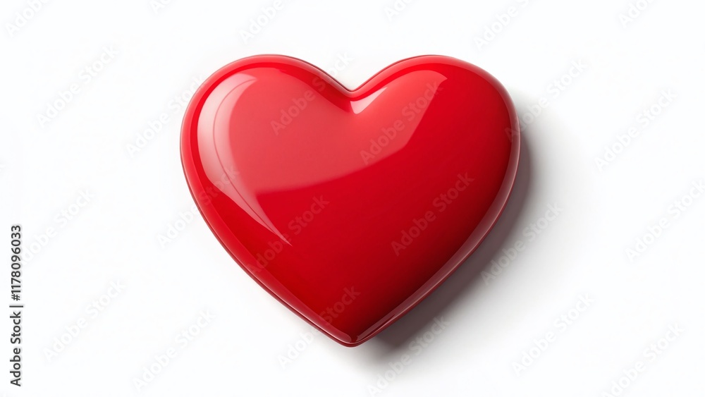 Single Red Heart Sticker, Valentine's Day, Love, Adhesive, Decoration Single Red Heart Sticker, Valentine's Day, Love, Adhesive, Decoration