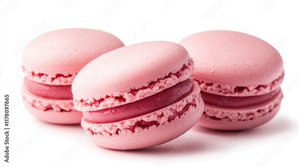 Macaroons isolated on white background, clipping path, full depth of field. Macaroons isolated on white background, clipping path, full depth of field.