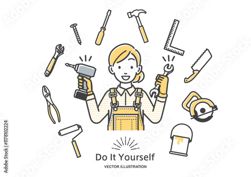 DIYを楽しむ女性