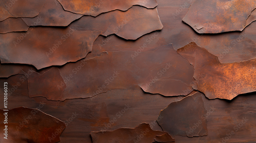 Naklejka premium A rusty metal texture background, aged and corroded, with shades of brown, orange, and red.