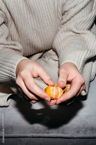 Enjoying the Simple Pleasure of Peeling Citrus photo