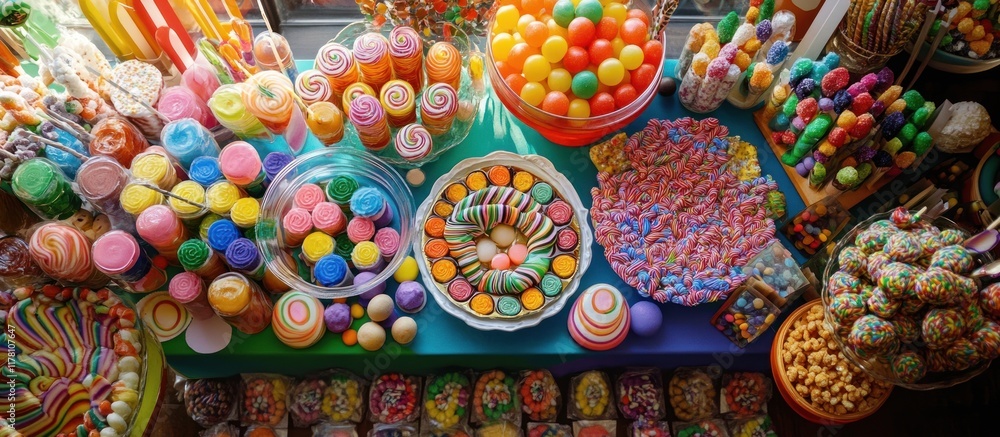 Fototapeta premium Colorful Candy Buffet Table.