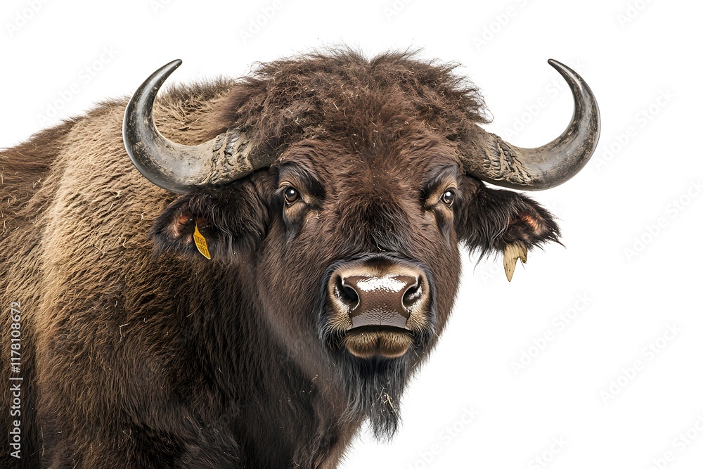 Majestic Bison: A Close-Up Portrait Majestic Bison: A Close-Up Portrait