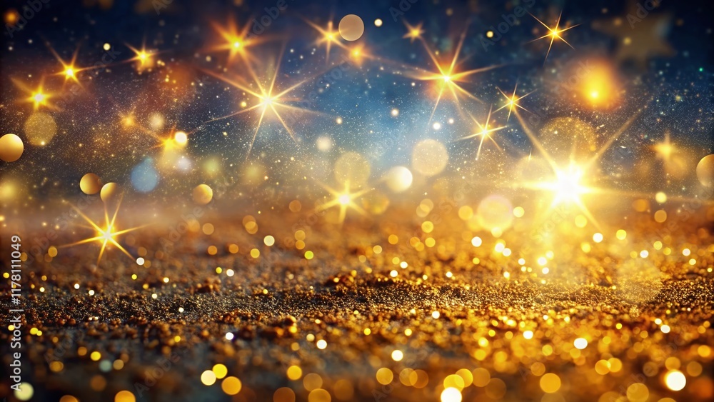 Sparkling Gold Stardust: Abstract Bokeh Background Long Exposure Photography Sparkling Gold Stardust: Abstract Bokeh Background Long Exposure Photography