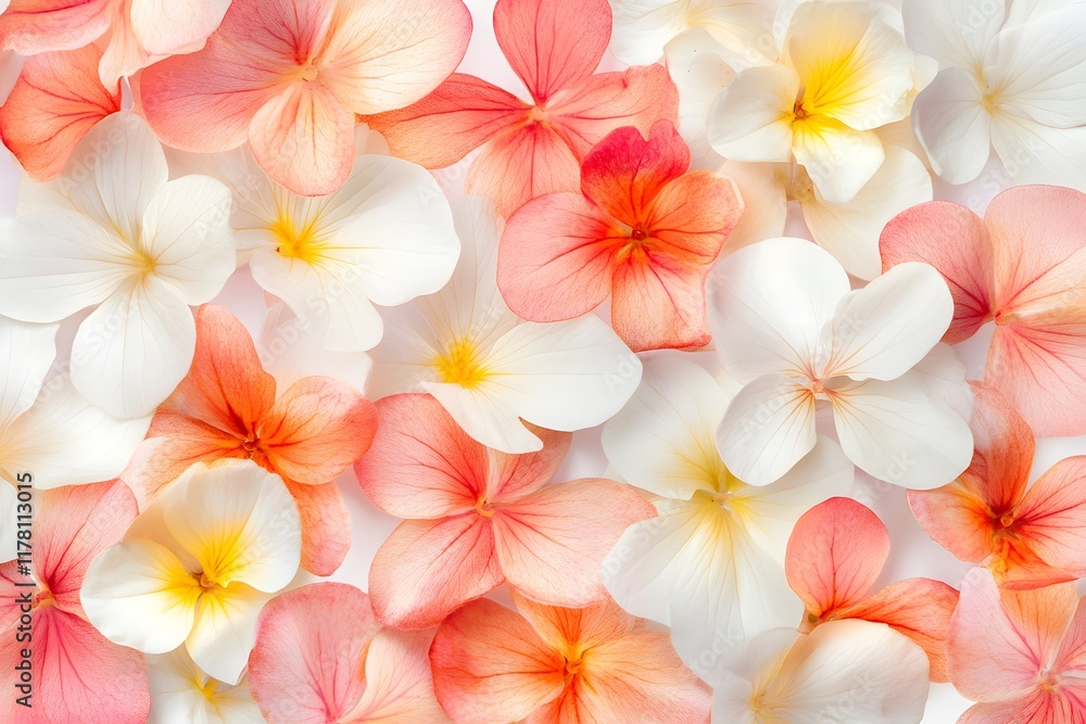 Peach & White Flower Petals Bloom Close Up Peach & White Flower Petals Bloom Close Up