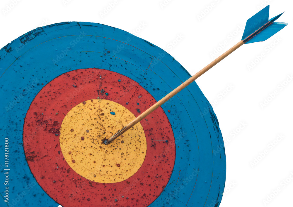 Arrow and target on transparent background PNG, concept of strategy and goal Arrow and target on transparent background PNG, concept of strategy and goal