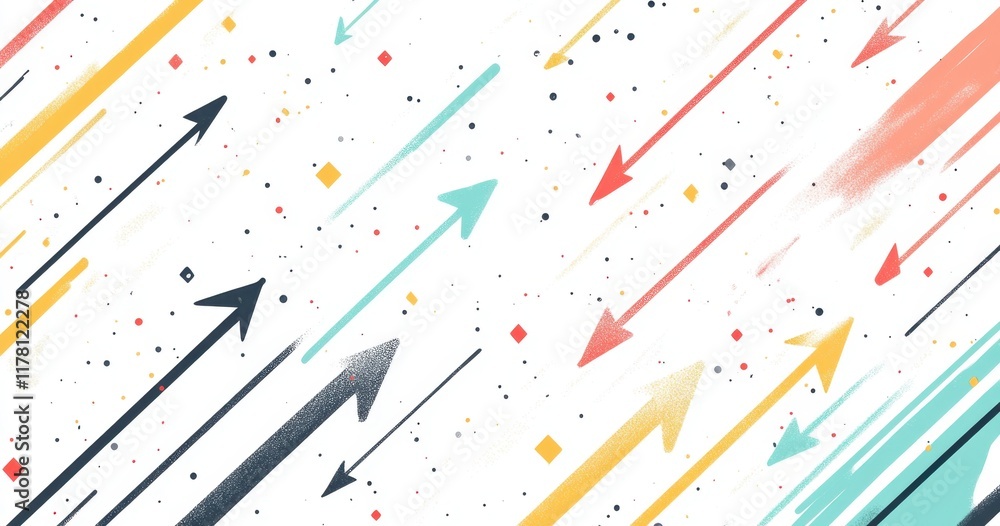 A simple graphic of colorful arrows pointing in different directions, representing the various paths and possibilities that life brings Generative AI A simple graphic of colorful arrows pointing in different directions, representing the various paths and possibilities that life brings Generative AI