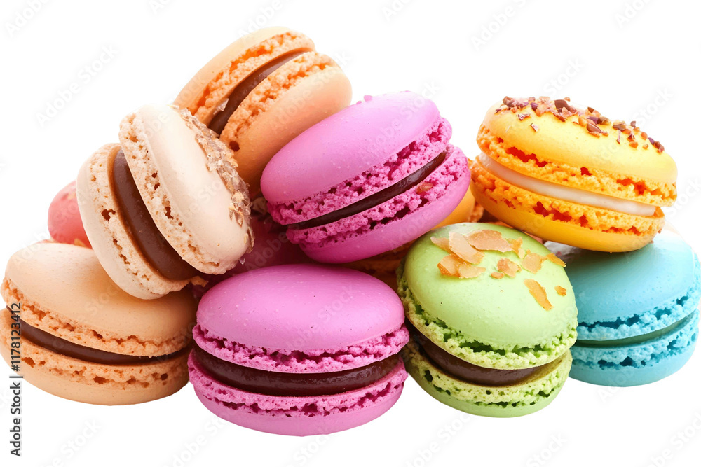 Colorful Macarons with Transparent Background Colorful Macarons with Transparent Background