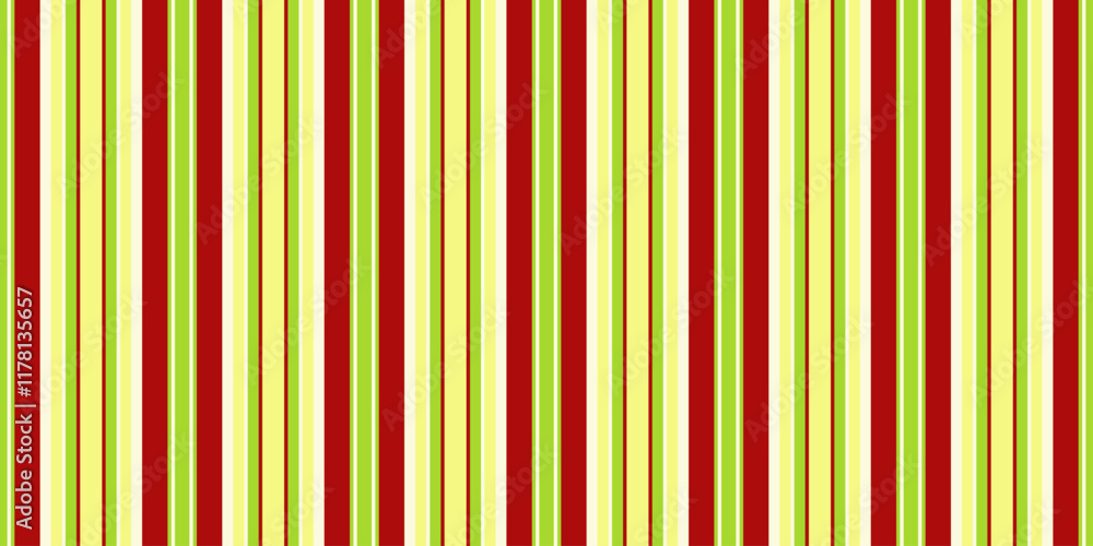 Vibrant vertical stripes in red, pale yellow, and lime green create a cheerful, versatile pattern. Ideal for backgrounds, textiles, or festive designs. Vibrant vertical stripes in red, pale yellow, and lime green create a cheerful, versatile pattern. Ideal for backgrounds, textiles, or festive designs.