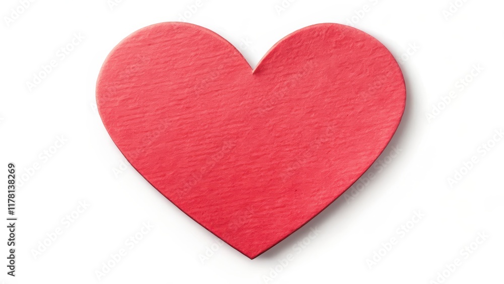 Heart-shaped sticker isolated on a white background with a subtle texture, graphic, symbol Heart-shaped sticker isolated on a white background with a subtle texture, graphic, symbol