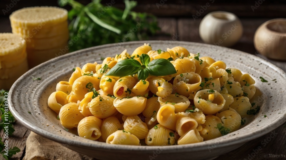 Creamy Conchiglie Pasta with Corn Sauce, Fresh Parsley, and Parmesan Creamy Conchiglie Pasta with Corn Sauce, Fresh Parsley, and Parmesan