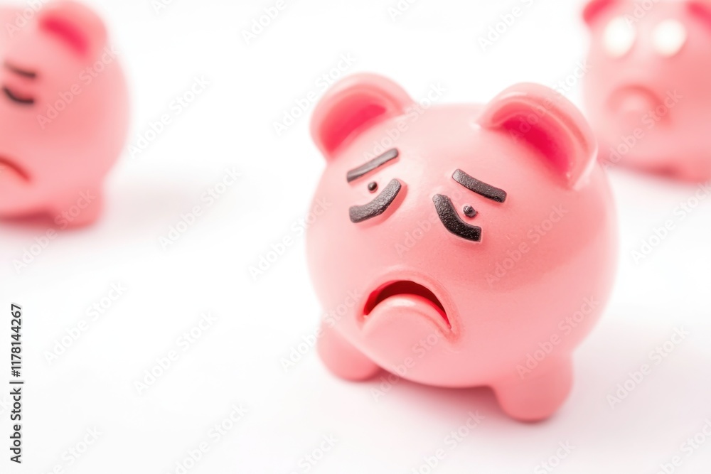 Collection of colorful piggy banks with hand-drawn facial expressions, perfect for illustrating finance or savings concepts Collection of colorful piggy banks with hand-drawn facial expressions, perfect for illustrating finance or savings concepts