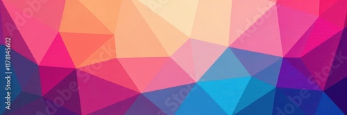 Abstract gradient geometric shapes, web banner design, business, triangles