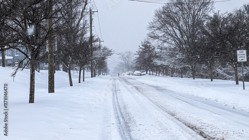 Winter snowstorm Price Hill, Cincinnati Ohio. 6th January 2025