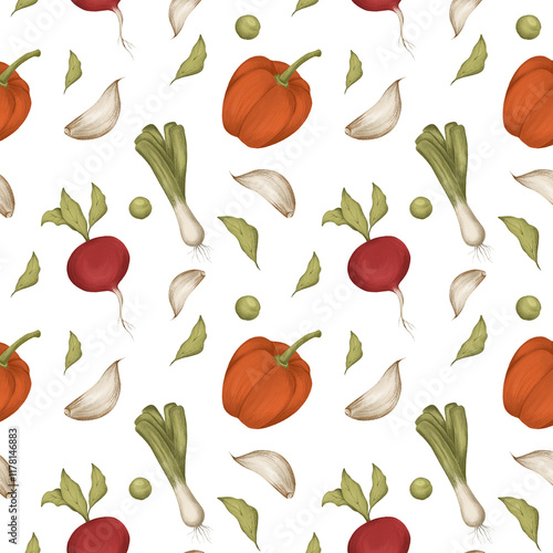 Vegetable pattern photo