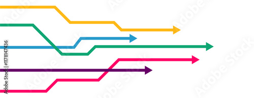 abstract colorful arrow accelerator