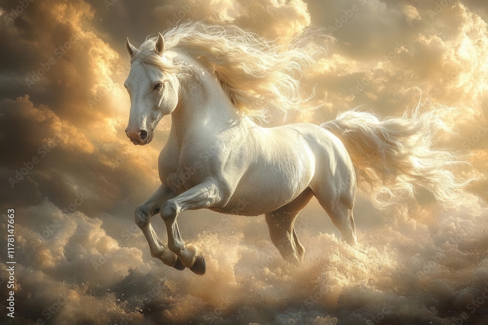 enchanting image of a magic unicorn prancing through a fantasy world filled with fluffy clouds and fairy meadows evoking a sense of wonder and whimsy enchanting image of a magic unicorn prancing through a fantasy world filled with fluffy clouds and fairy meadows evoking a sense of wonder and whimsy