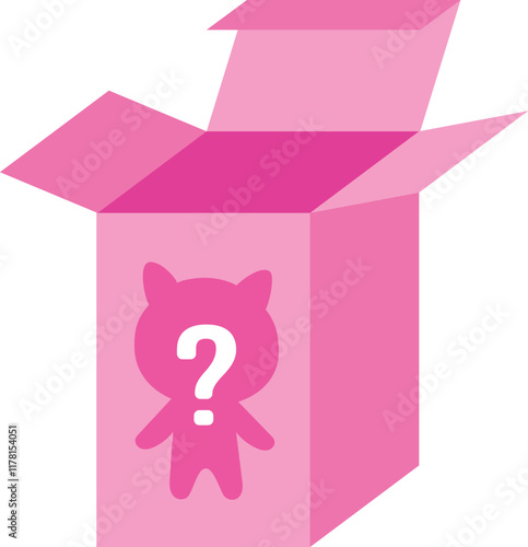 A Pink Blind box mystery box for Toy icon.