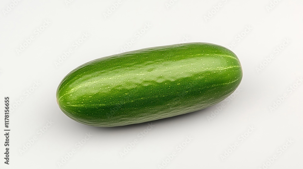 A fresh green cucumber on a plain background. A fresh green cucumber on a plain background.
