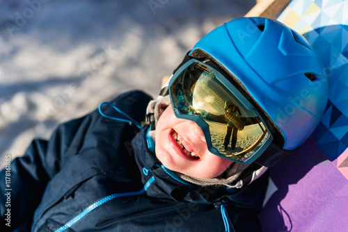 Smiles and Sunshine on a Snowy Ski Day photo