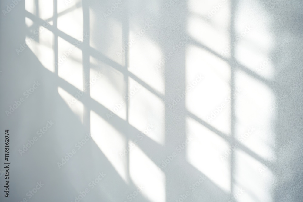 Fototapeta premium A shadow of a window on a wall, great for abstract or minimalist backgrounds