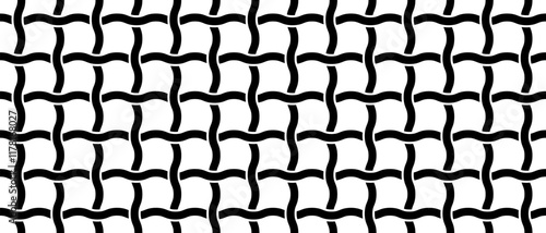 silhouette wave mesh seamless pattern