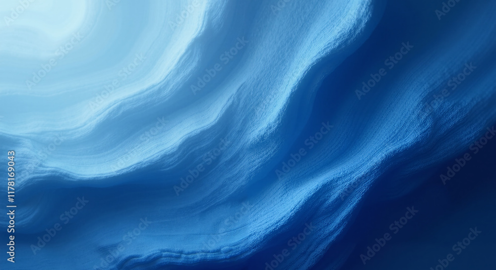 Fototapeta premium Abstract Blue Textured Waves with Gradient Flowing Design for Background Use