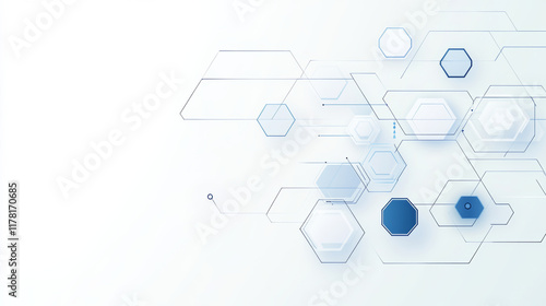 Fototapeta Naklejka Na Ścianę i Meble -  White three-dimensional geometric background