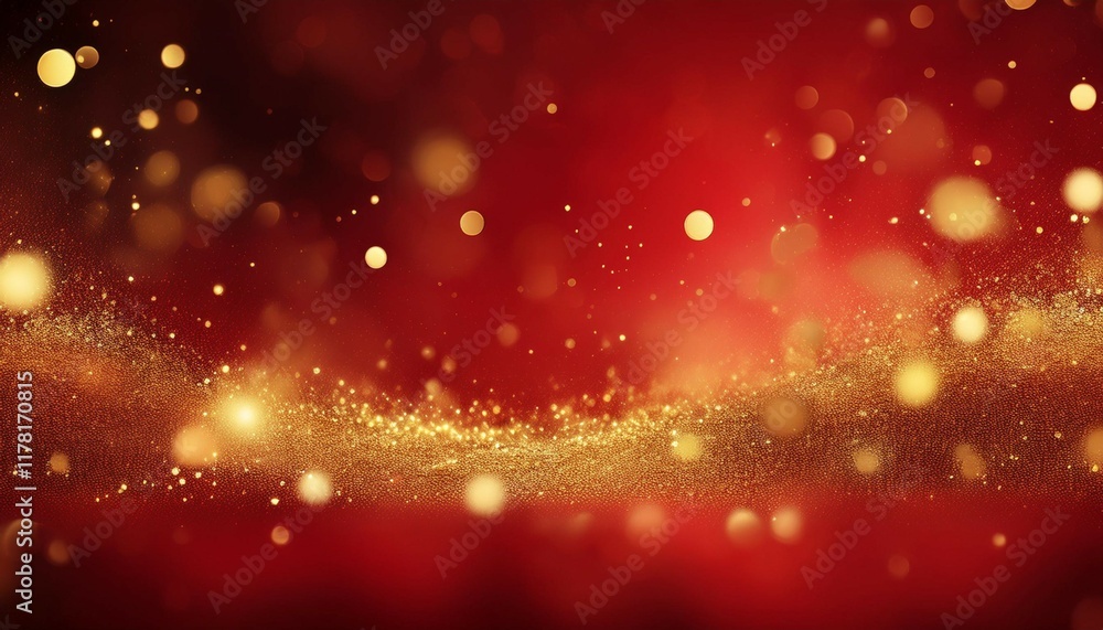 gold particles on red background with bokeh futuristic glittering effect for dynamic visuals gold sparkle gold particles on red background with bokeh futuristic glittering effect for dynamic visuals gold sparkle