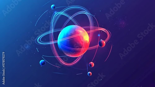 Wallpaper Mural This atom design offers a modern digital take on molecular structures, appealing to scientists, engineers, tech enthusiasts, and science lovers who value creativity and innovation Torontodigital.ca