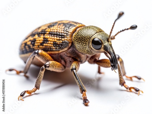 Three Views of Gonipterus Scutellatus Weevil: Macro Photography with Tilt-Shift Effect photo