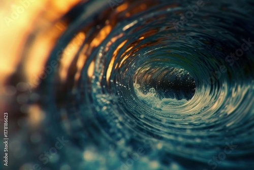 Wallpaper Mural Magnetic fields create mesmerizing waves in water as sunlight filters through, forming dynamic patterns during a serene afternoon near the coast Torontodigital.ca