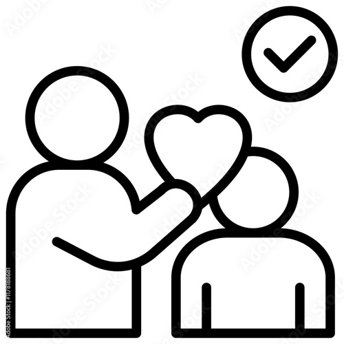 Customer Assessment Symple Concept  Line Icon